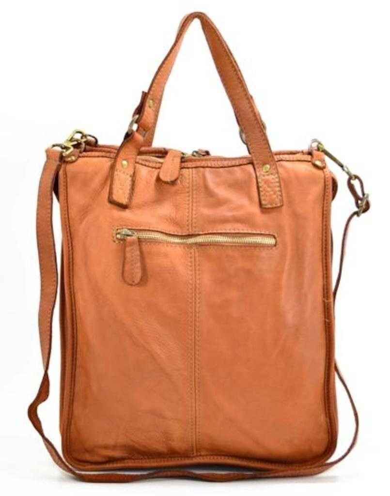 BZNA Bag Como Cognac Italy Designer Damen Handtasche Schultertasche Tasche Leder Neu