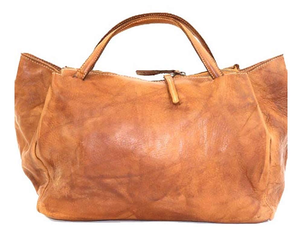 BZNA Bag Diana cognac Italy Designer Damen Handtasche Schultertasche Tasche Leder Shopper Neu - B Z N A