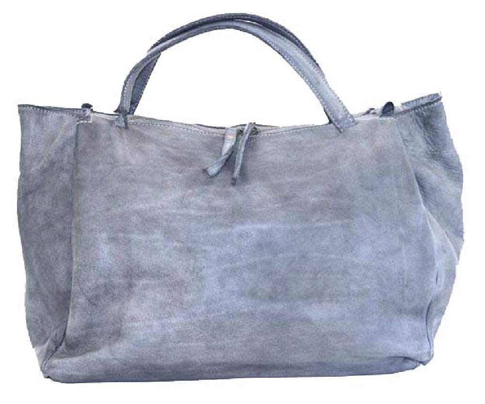 BZNA Bag Diana grau Italy Designer Damen Handtasche Schultertasche Tasche Leder Shopper Neu - B Z N A