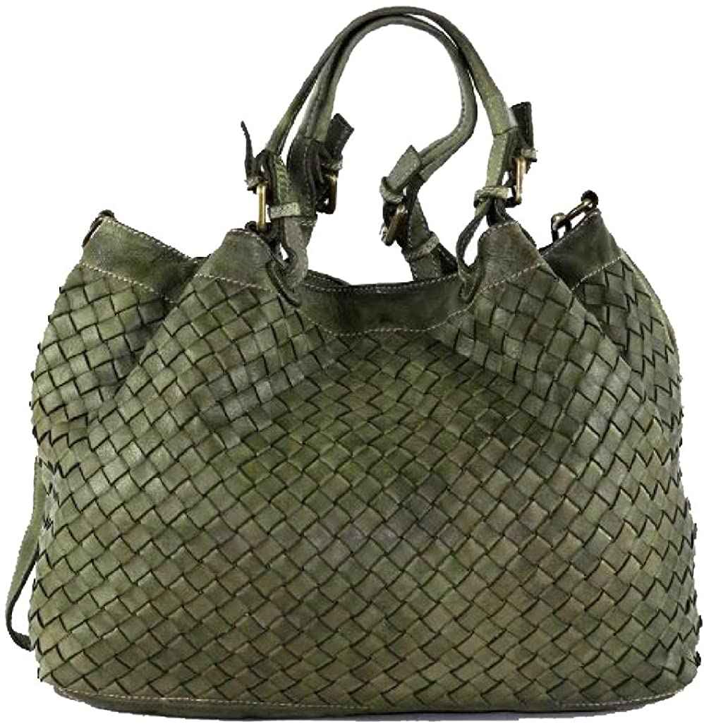 BZNA Bag Fina small Grün Italy Designer Damen Handtasche Schultertasche Tasche Shopper Neu