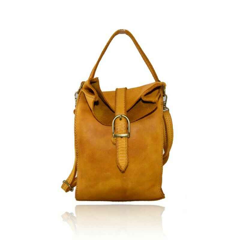 BZNA Bag Finja Gelb Designer mobile Handytasche Ledertasche Umhängetasche