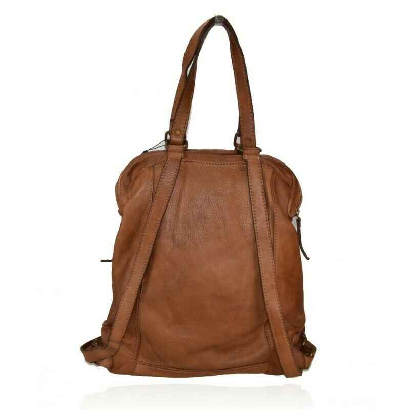 BZNA Bag Flipp Braun Backpacker Rucksack Damenhandtasche Schultertasche