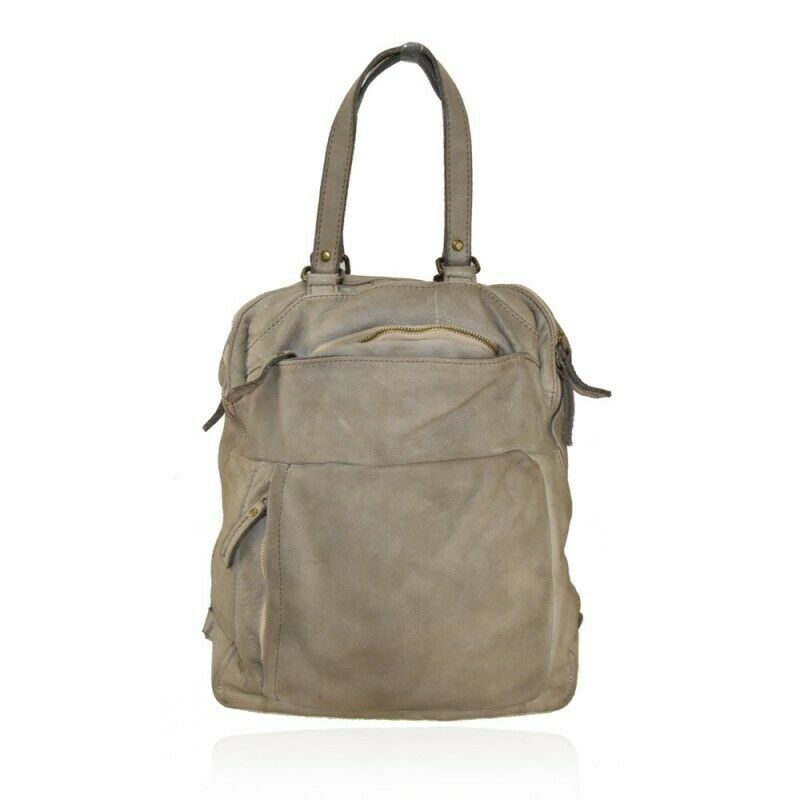 BZNA Bag Flipp Taupe Backpacker Rucksack Damenhandtasche Schultertasche - B Z N A