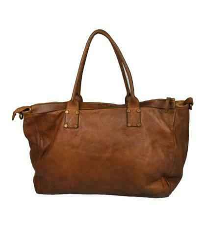 BZNA Bag Funny Cognac Shopper Tasche Schultertasche Handtasche Designer Leder