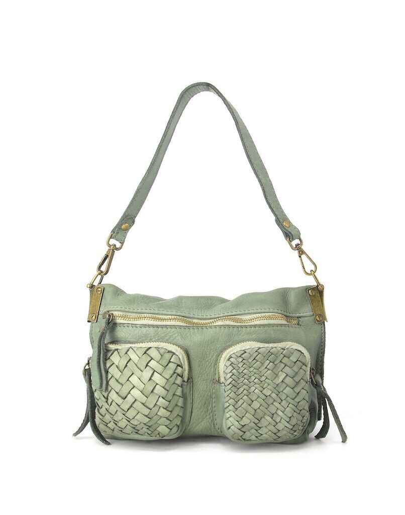 BZNA Bag Gesa Mint Grün Umhängetasche Designer Clutch Ledertasche Schultertasche