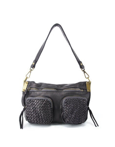 BZNA Bag Gesa Schwarz Umhängetasche Designer Clutch Ledertasche Schultertasche - B Z N A