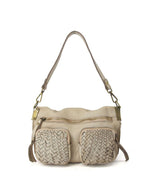 Load image into Gallery viewer, BZNA Bag Gesa Taupe Umhängetasche Designer Clutch Ledertasche Schultertasche - B Z N A
