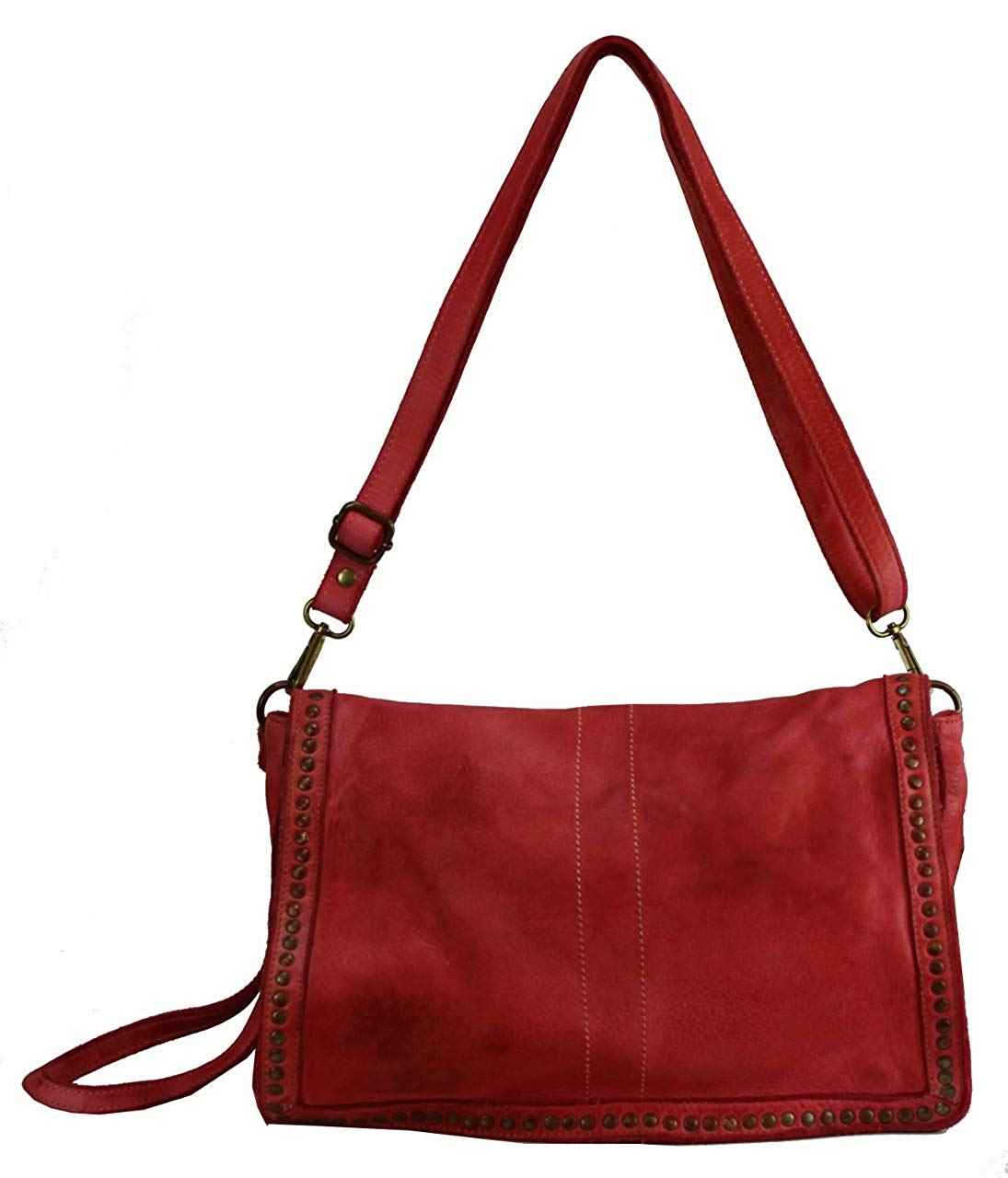 BZNA Bag Gil Rot rosso Italy Designer Clutch Umhängetasche Damen Handtasche Schultertasche Tasche Leder Shopper Neu