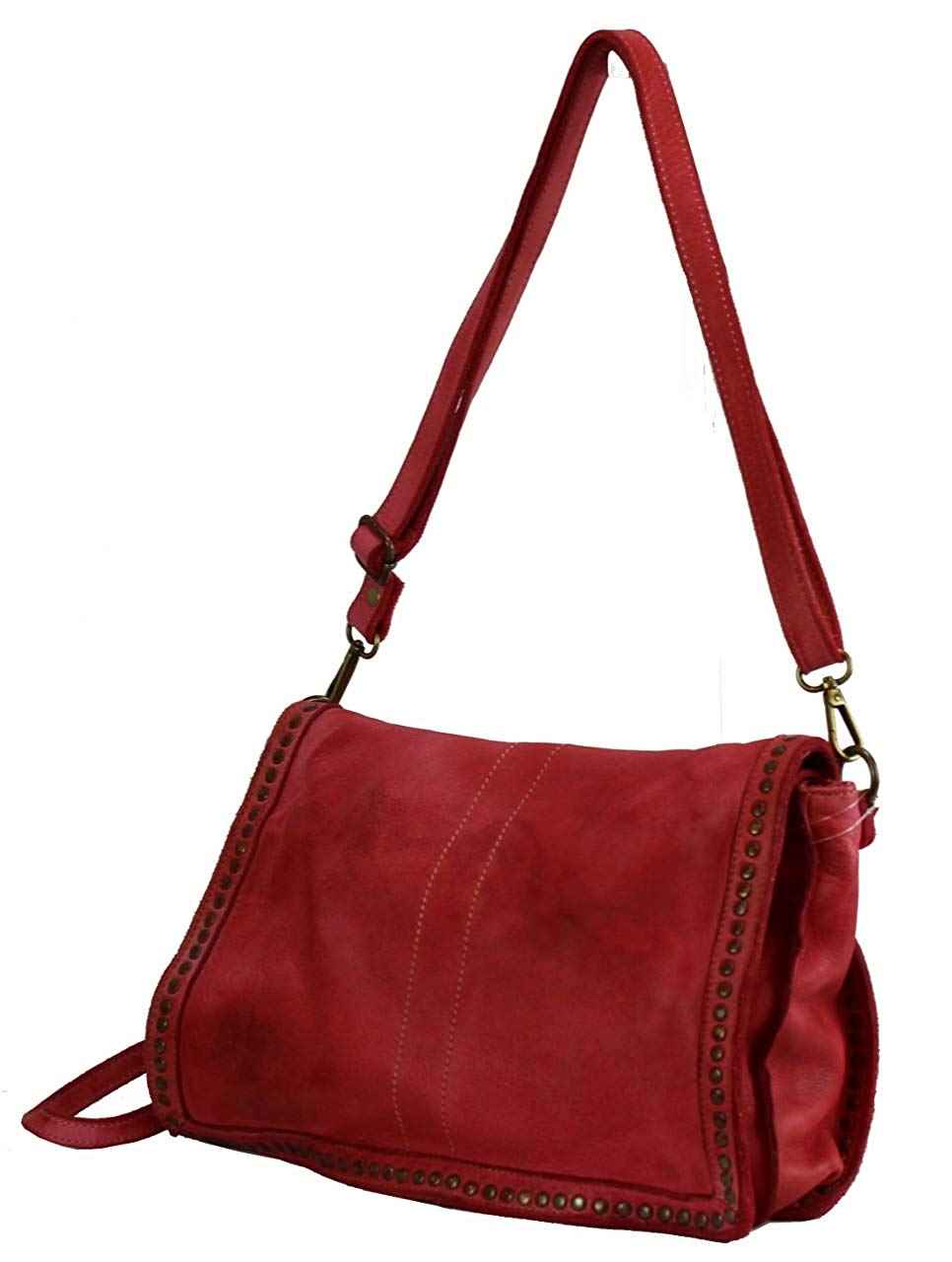 BZNA Bag Gil Rot rosso Italy Designer Clutch Umhängetasche Damen Handtasche Schultertasche Tasche Leder Shopper Neu