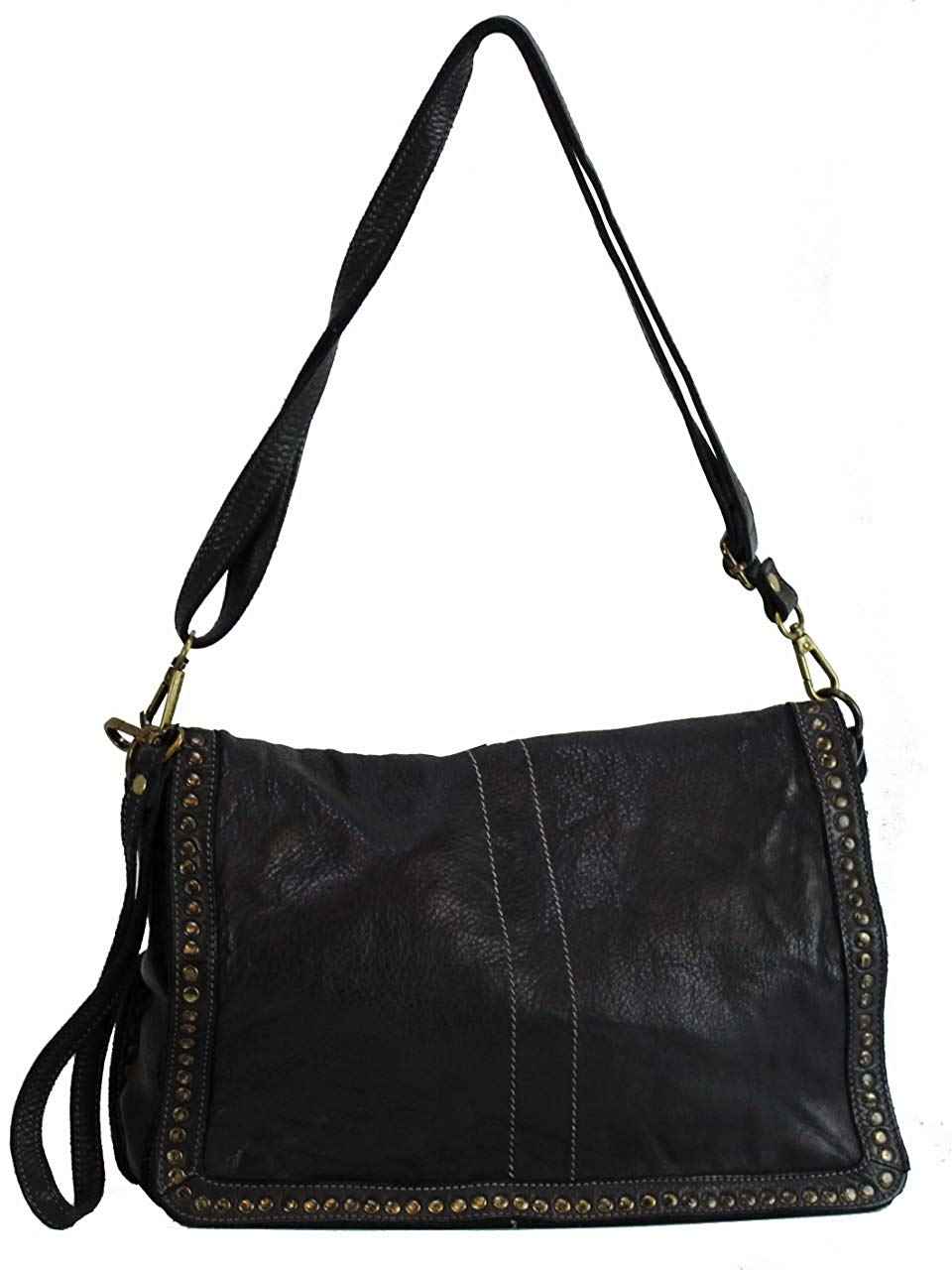 BZNA Bag Gil Schwarz nero Italy Designer Clutch Umhängetasche Damen Handtasche Schultertasche Tasche Leder Shopper Neu