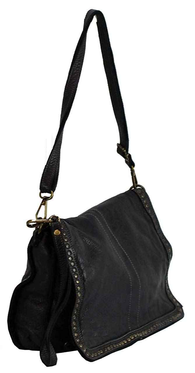 BZNA Bag Gil Schwarz nero Italy Designer Clutch Umhängetasche Damen Handtasche Schultertasche Tasche Leder Shopper Neu