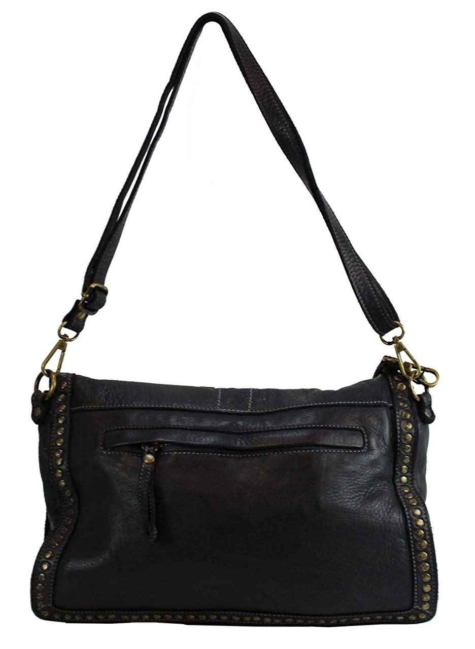 BZNA Bag Gil Schwarz nero Italy Designer Clutch Umhängetasche Damen Handtasche Schultertasche Tasche Leder Shopper Neu