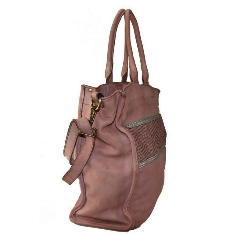 BZNA Bag Gina Rosa vintage Italy Designer Business Shopper Handtasche Ledertasche