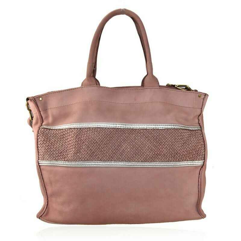 BZNA Bag Gina Rosa vintage Italy Designer Business Shopper Handtasche Ledertasche