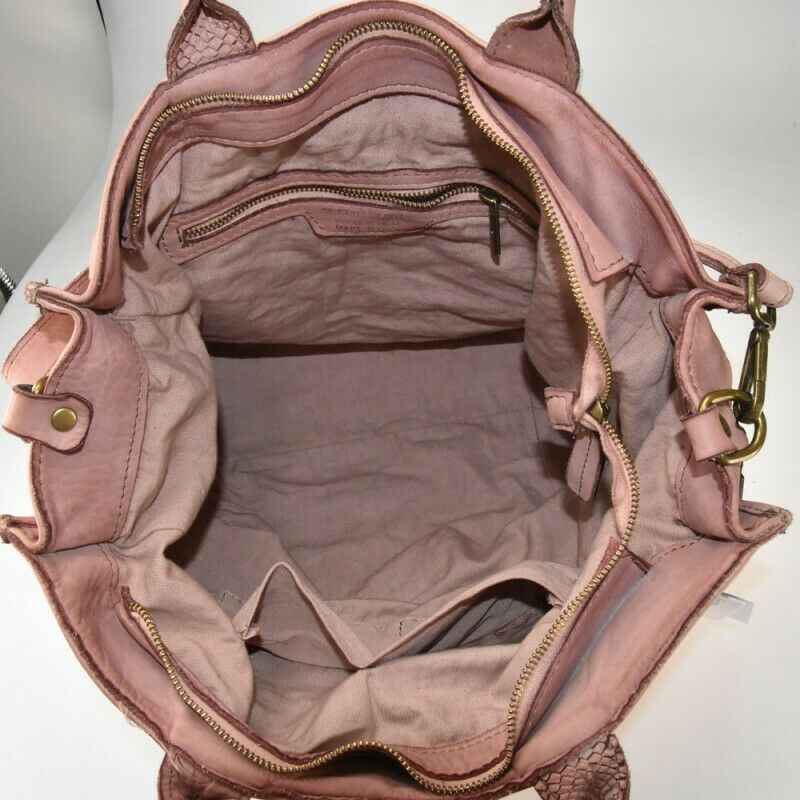 BZNA Bag Gina Rosa vintage Italy Designer Business Shopper Handtasche Ledertasche