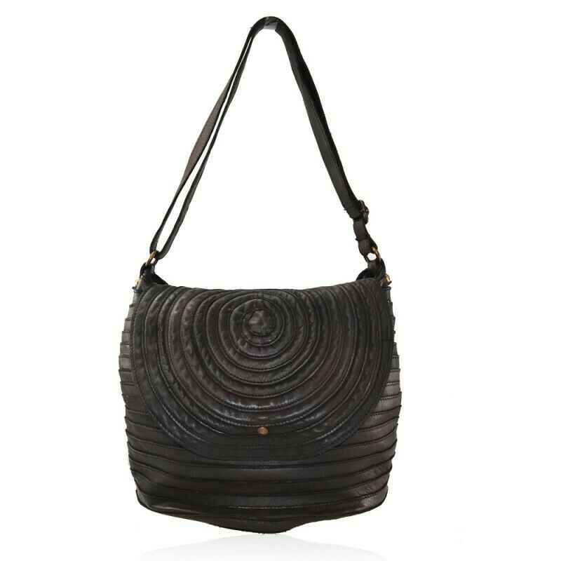 BZNA Bag Hazel Braun  Italy Designer Beutel Umhängetasche Damen Handtasche Leder