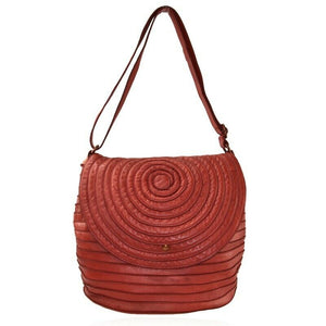 BZNA Bag Hazel Rot Italy Designer Beutel Umhängetasche Damen Handtasche Leder - B Z N A