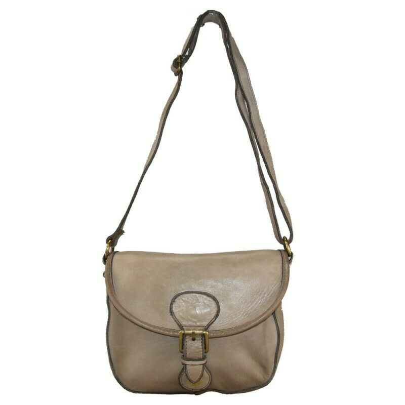 BZNA Bag Jola Taupe italy Designer Leder Schulter Ledertasche Umhänge Tasche - B Z N A