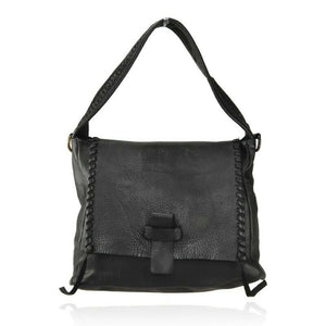 BZNA Bag Karina Black Italy Designer Messenger Damen Handtasche Schultertasche - B Z N A