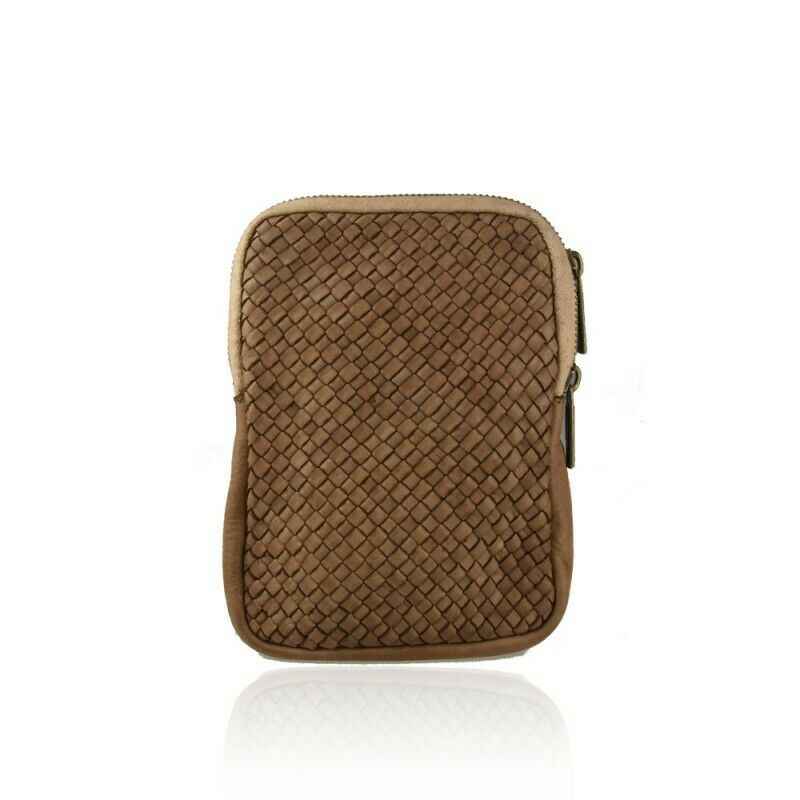 BZNA Bag Kate Taupe italy Designer mobile Handytasche Ledertasche Umhängetasche
