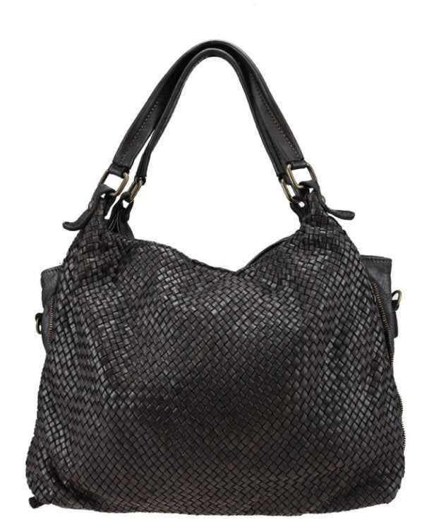 BZNA Bag Lea Schwarz Italy Designer Damen Handtasche Schultertasche