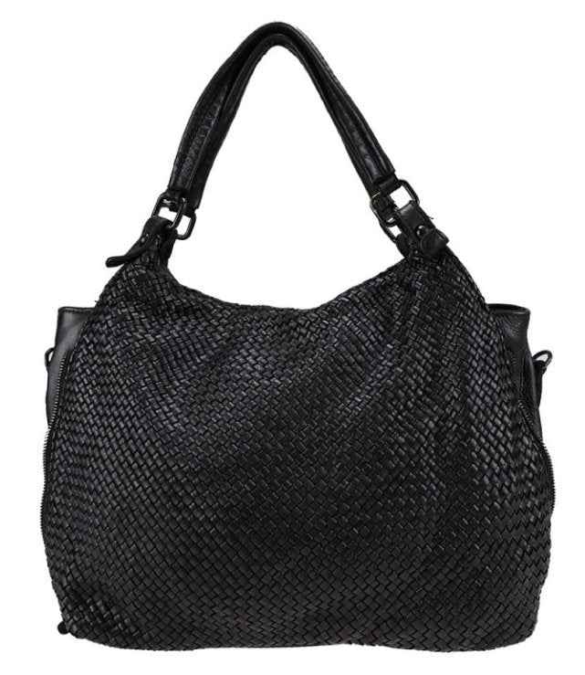 BZNA Bag Lea Schwarz Italy Designer Damen Handtasche Schultertasche