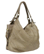 Load image into Gallery viewer, BZNA Bag Lea taupe Lederfarben Italy Designer Damen Handtasche Schultertasche - B Z N A
