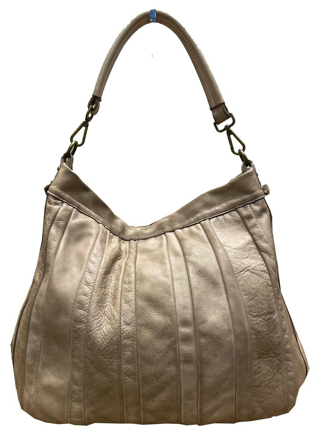 BZNA Bag Lennja Taupe Italy Designer Damen Handtasche Schultertasche Tasche - B Z N A