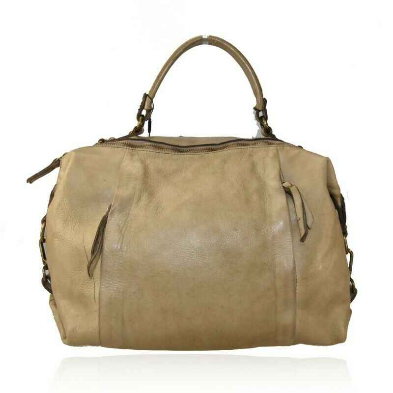 BZNA Bag Lia Beige Italy Designer Messenger Damen Handtasche Schultertasche