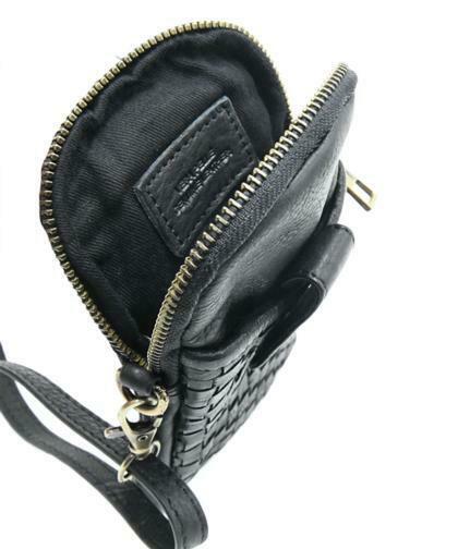 BZNA Bag Lilja Black Designer mobile Handytasche Ledertasche Umhängetasche - B Z N A