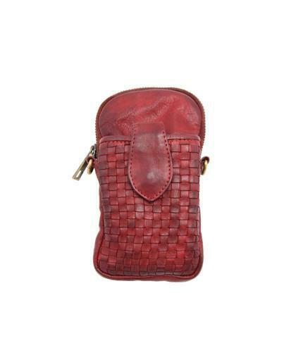 BZNA Bag Lilja Rot Designer mobile Handytasche Ledertasche Umhängetasche - B Z N A