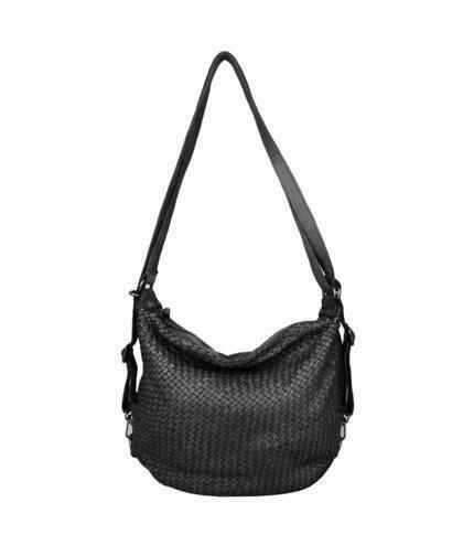 BZNA Bag Lizz Schwarz Backpacker Designer Rucksack Damenhandtasche Schultertasche