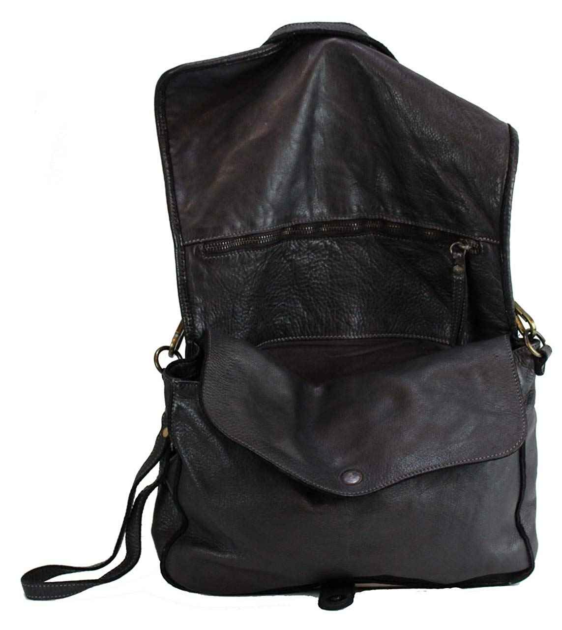 BZNA Bag Lola Schwarz nero Italy Designer Clutch Umhängetasche Damen Handtasche Schultertasche Tasche Leder Shopper Neu