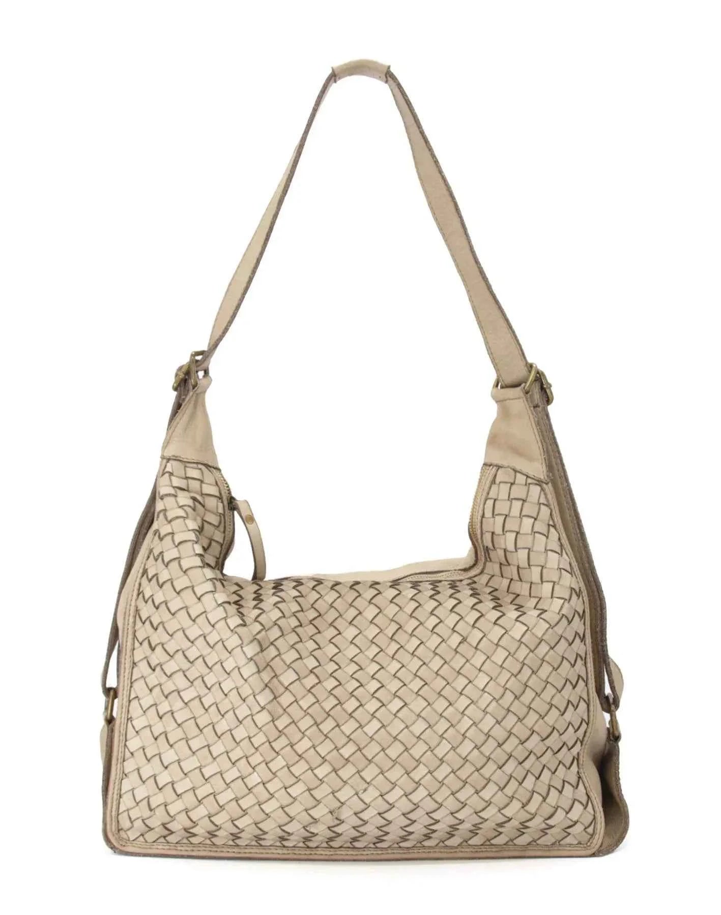 BZNA Bag Lory Beige Backpacker Designer Rucksack Damenhandtasche Schultertasche