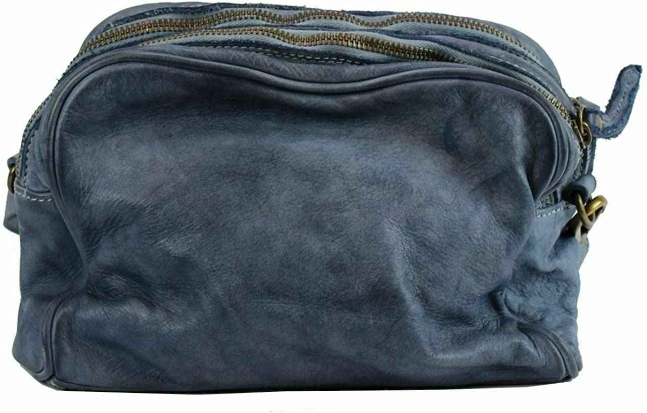 BZNA Bag Lucy Petrol Italy Designer Clutch Braided Ledertasche Umhängetasche