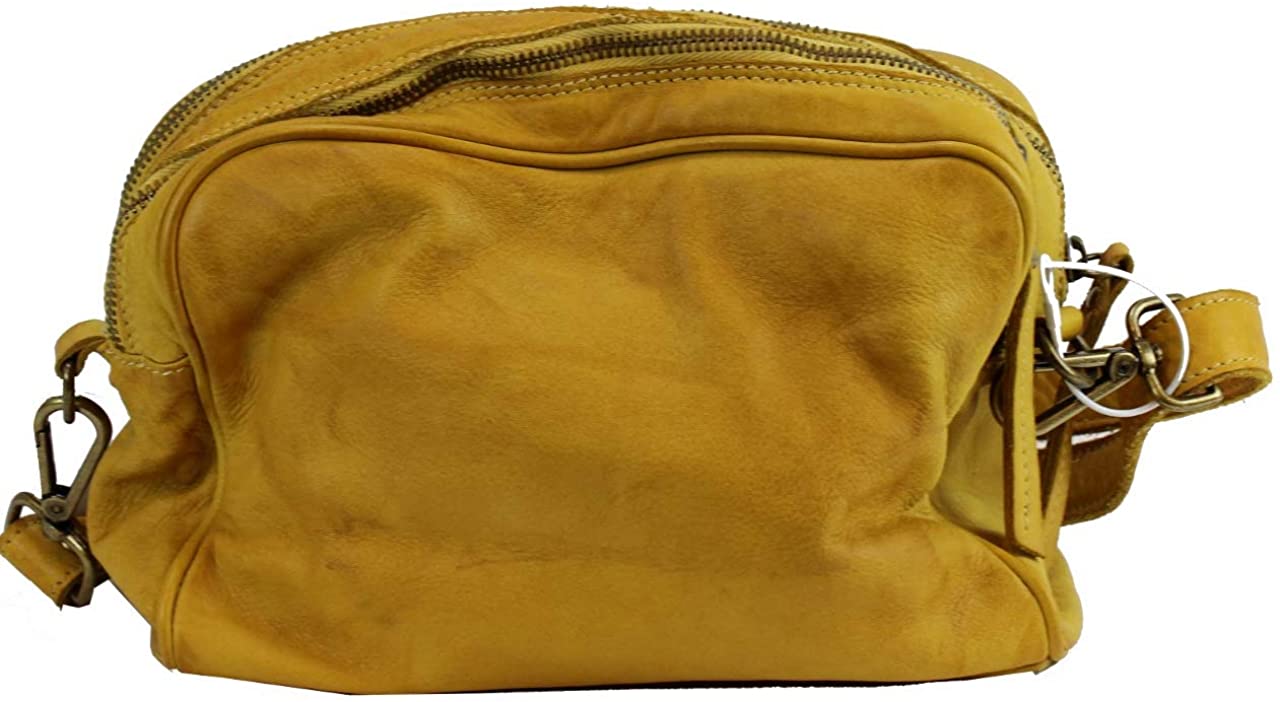 BZNA Bag Lucy Gelb Yellow Italy Designer Clutch Braided Ledertasche Umhängetasche Damen Handtasche Schultertasche Tasche Leder Shopper Neu - B Z N A