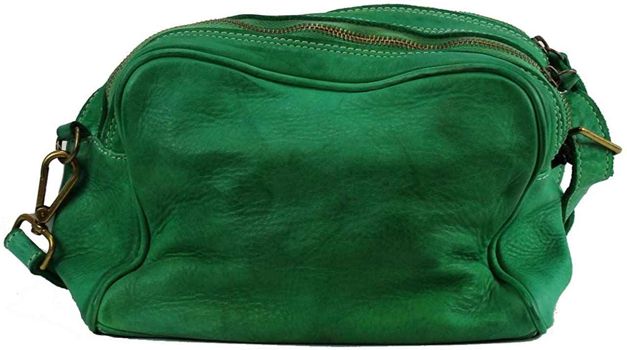 BZNA Bag Lucy Grün green Italy Designer Clutch Braided Ledertasche Umhängetasche Damen Handtasche Schultertasche Tasche Leder Shopper Neu