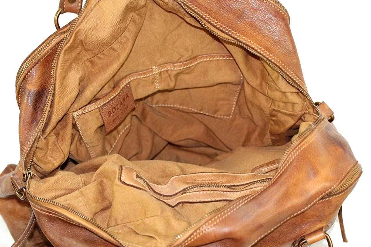 BZNA Bag Lue Cognac Italy Designer Messenger Damen Handtasche Schultertasche Tasche Leder Shopper Neu
