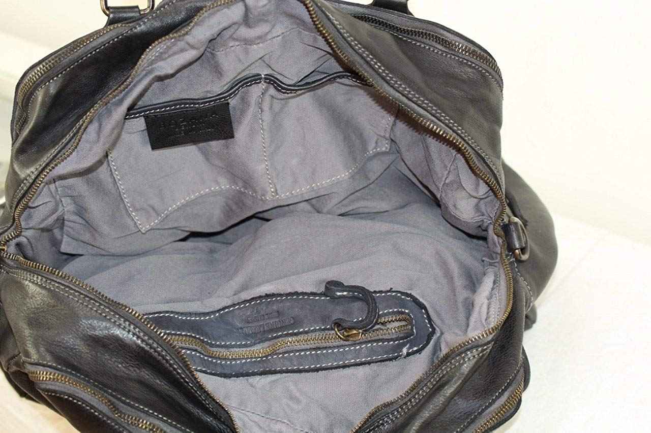 BZNA Bag Lue Schwarz Italy Designer Messenger Damen Handtasche Schultertasche Tasche Leder Shopper Neu