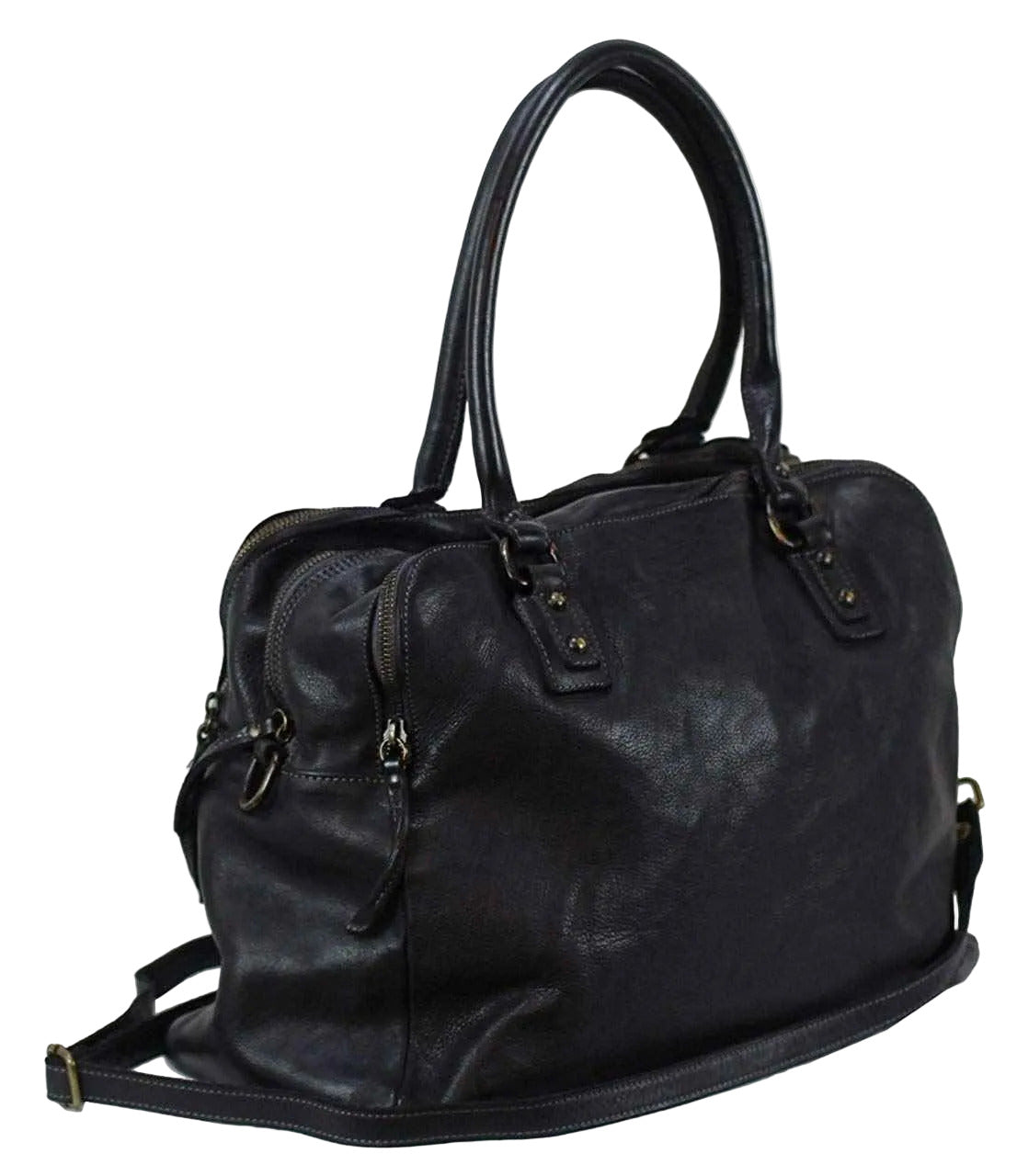 BZNA Bag Lue Schwarz Italy Designer Messenger Damen Handtasche Schultertasche Tasche Leder Shopper Neu