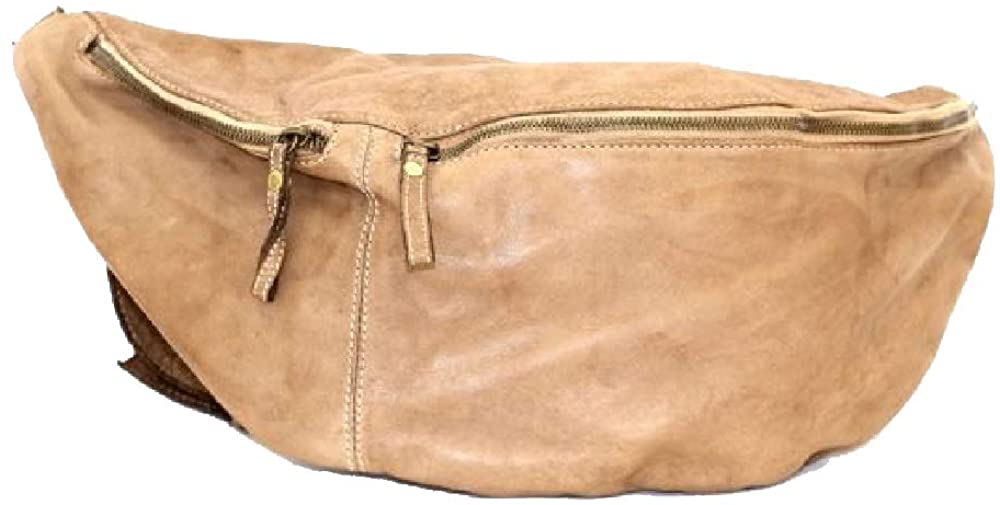 BZNA Bag Luigi beige Italy Designer Gürteltasche Bauchtasche Fanny Bag Umhängetasche Schultertasche Tasche Leder Shopper Neu - B Z N A