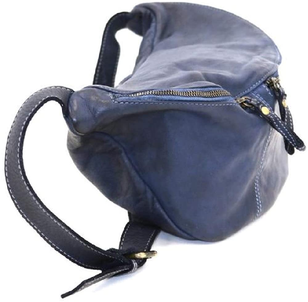 BZNA Bag Luigi blau Italy Designer Gürteltasche Bauchtasche Fanny Bag Umhängetasche Schultertasche Tasche Leder Shopper Neu - B Z N A