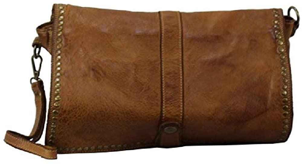 BZNA Bag Luna Lederfarben cognac Italy Designer Clutch Umhängetasche Ledertasche Damen Handtasche Schultertasche Tasche Leder Shopper Neu