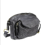 Load image into Gallery viewer, BZNA Bag Macy Grau Italy Designer Clutch Braided Ledertasche Umhängetasche - B Z N A
