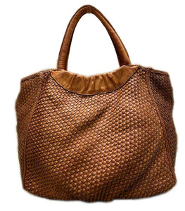 BZNA Bag Madita Cognac Italy Designer Damen Handtasche Schultertasche Tasche - B Z N A