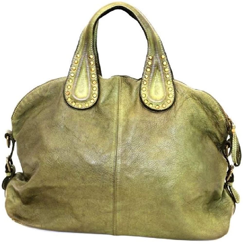 BZNA Bag Madrid grün Italy Designer Damen Handtasche Schultertasche Tasche Leder Shopper Neu - B Z N A