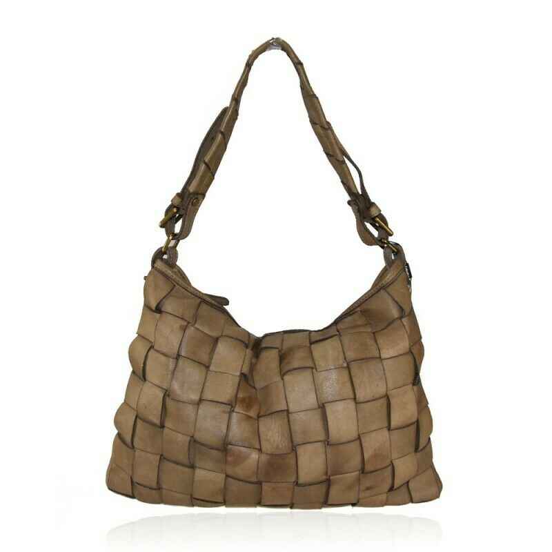 BZNA Bag Majvi Taupe Italy Designer Damen Handtasche Schultertasche Tasche