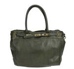 Load image into Gallery viewer, BZNA Bag Malva Grün verde vintage Italy Designer Business Damen Handtasche Leder - B Z N A
