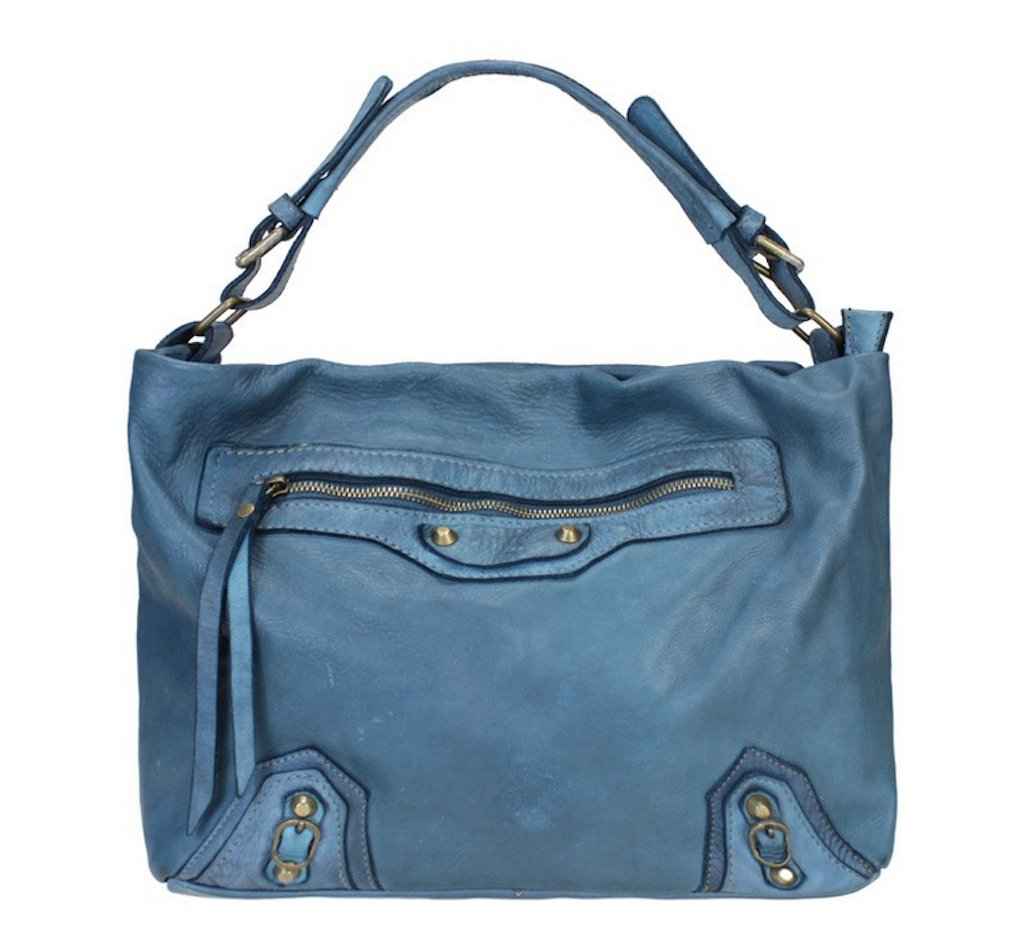 BZNA Bag Mania Petrol Blau Italy Designer Damen Handtasche Schultertasche Tasche