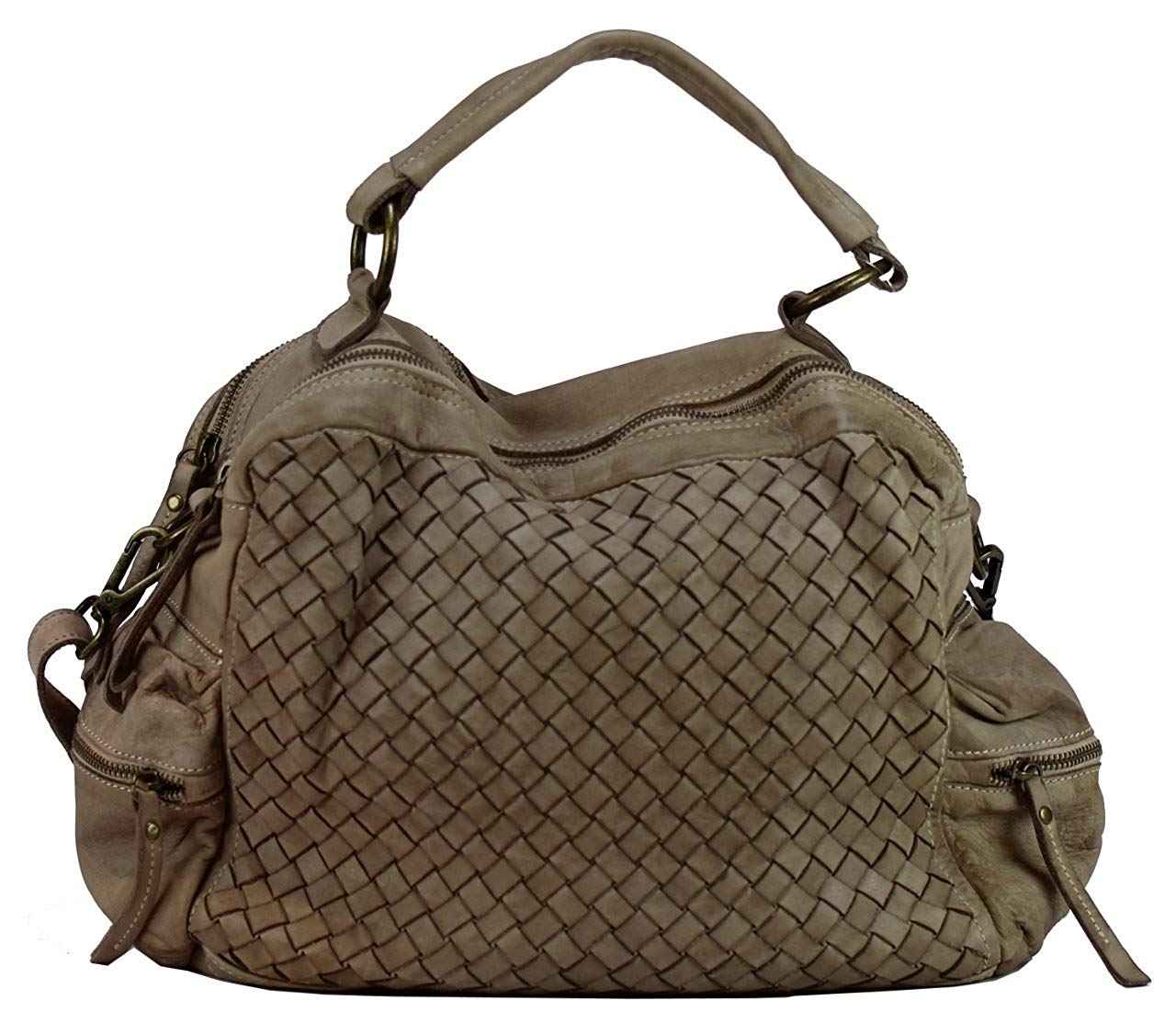 BZNA Bag Marie Beige beige sheep Italy Designer Damen Ledertasche Handtasche Schultertasche Tasche Schafsleder Shopper Neu